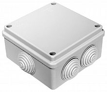 Коробка распределительная HF Промрукав 100х100х50мм (6 сальников) под винт IP55 серый (60шт) картинка 